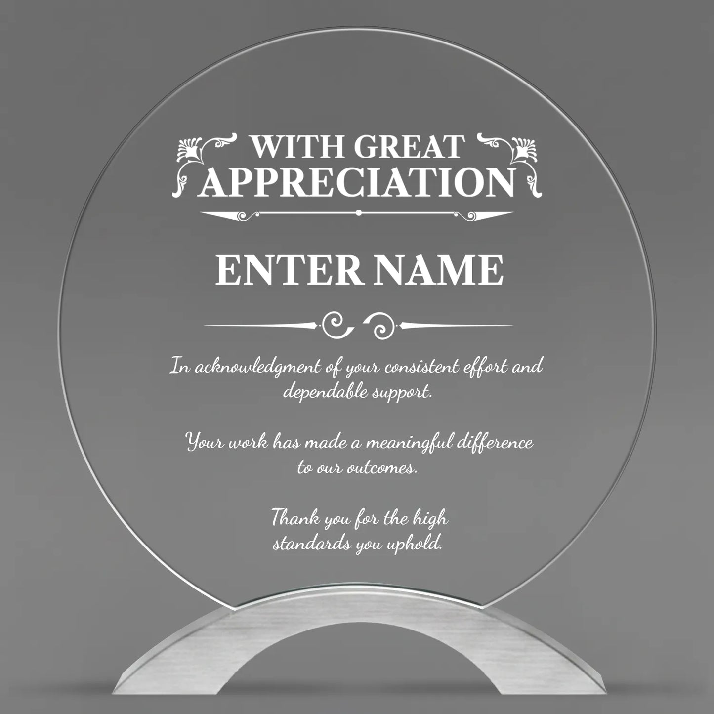 Appreciation Awards - Round Cosmic Acrylic Awards - Personalize Online – Choose From 5 Designs