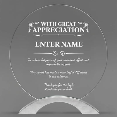 Appreciation Awards - Round Cosmic Acrylic Awards - Personalize Online – Choose From 5 Designs