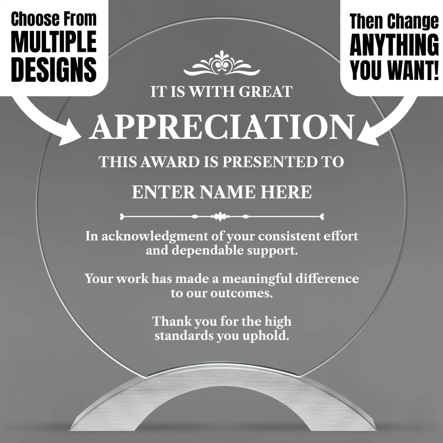 Appreciation Awards - Round Cosmic Acrylic Awards - Personalize Online – Choose From 5 Designs