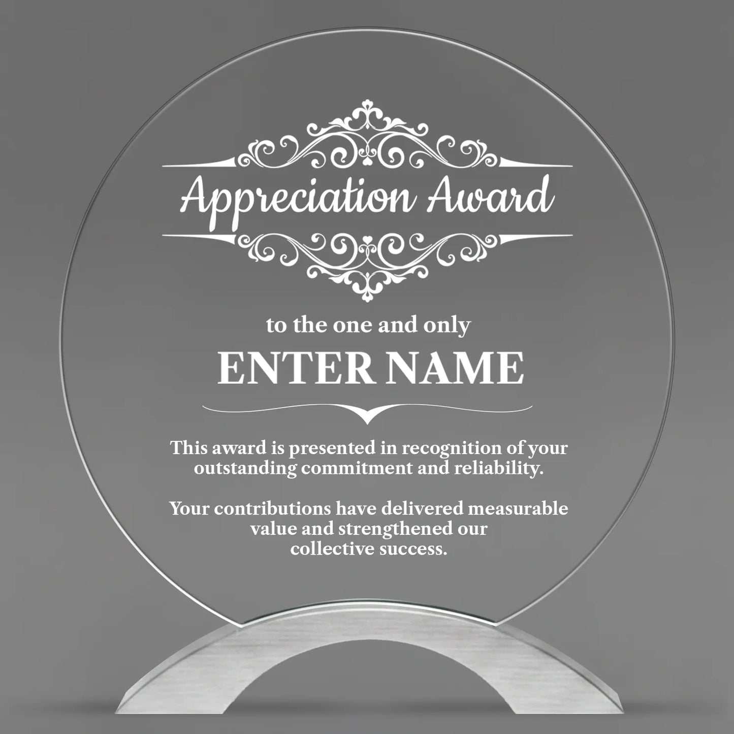 Appreciation Awards - Round Cosmic Acrylic Awards - Personalize Online – Choose From 5 Designs