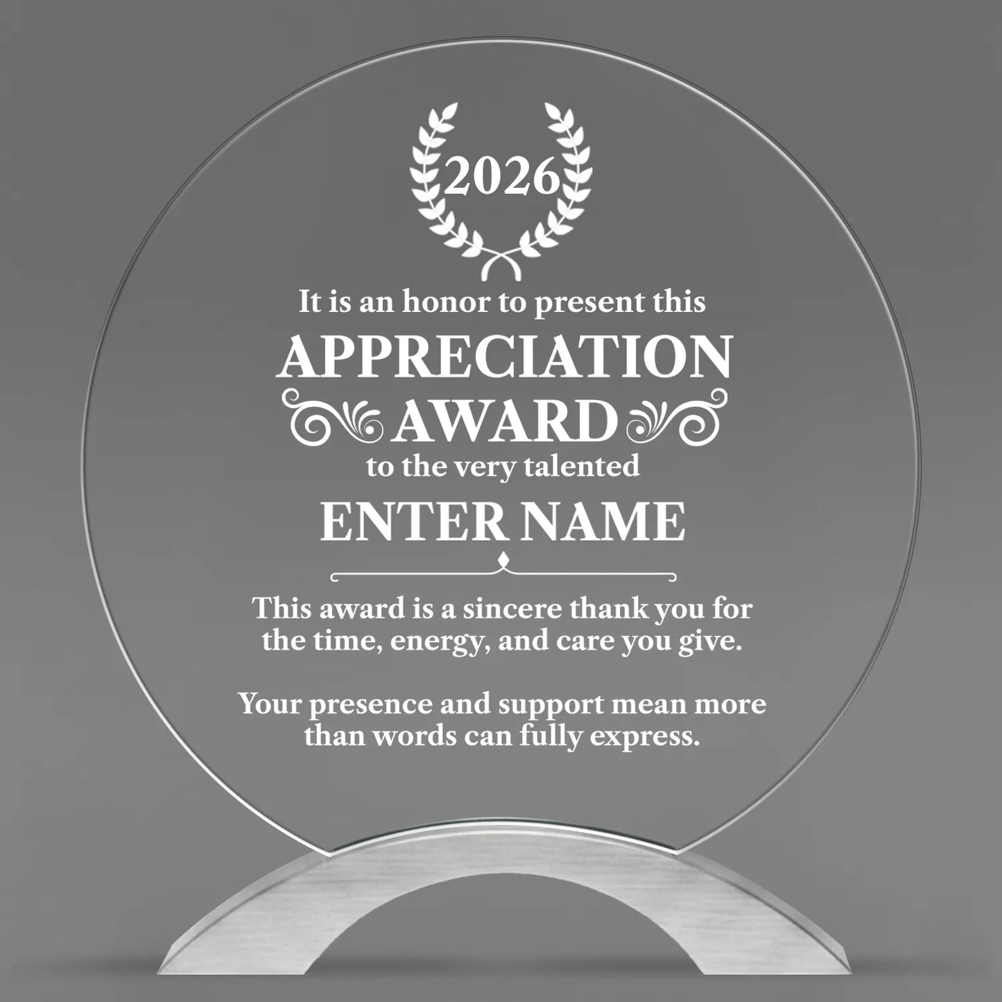 Appreciation Awards - Round Cosmic Acrylic Awards - Personalize Online – Choose From 5 Designs