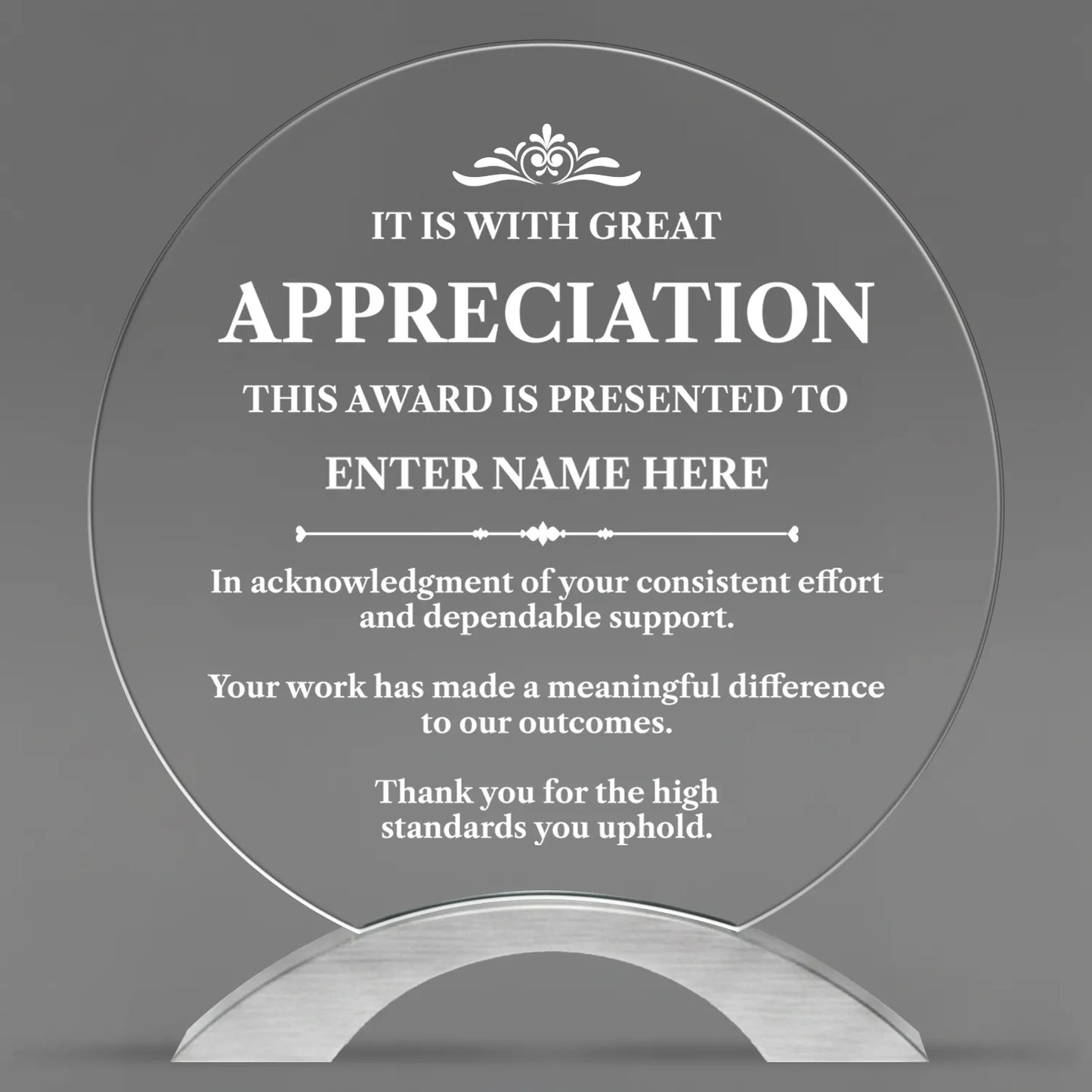 Appreciation Awards - Round Cosmic Acrylic Awards - Personalize Online – Choose From 5 Designs