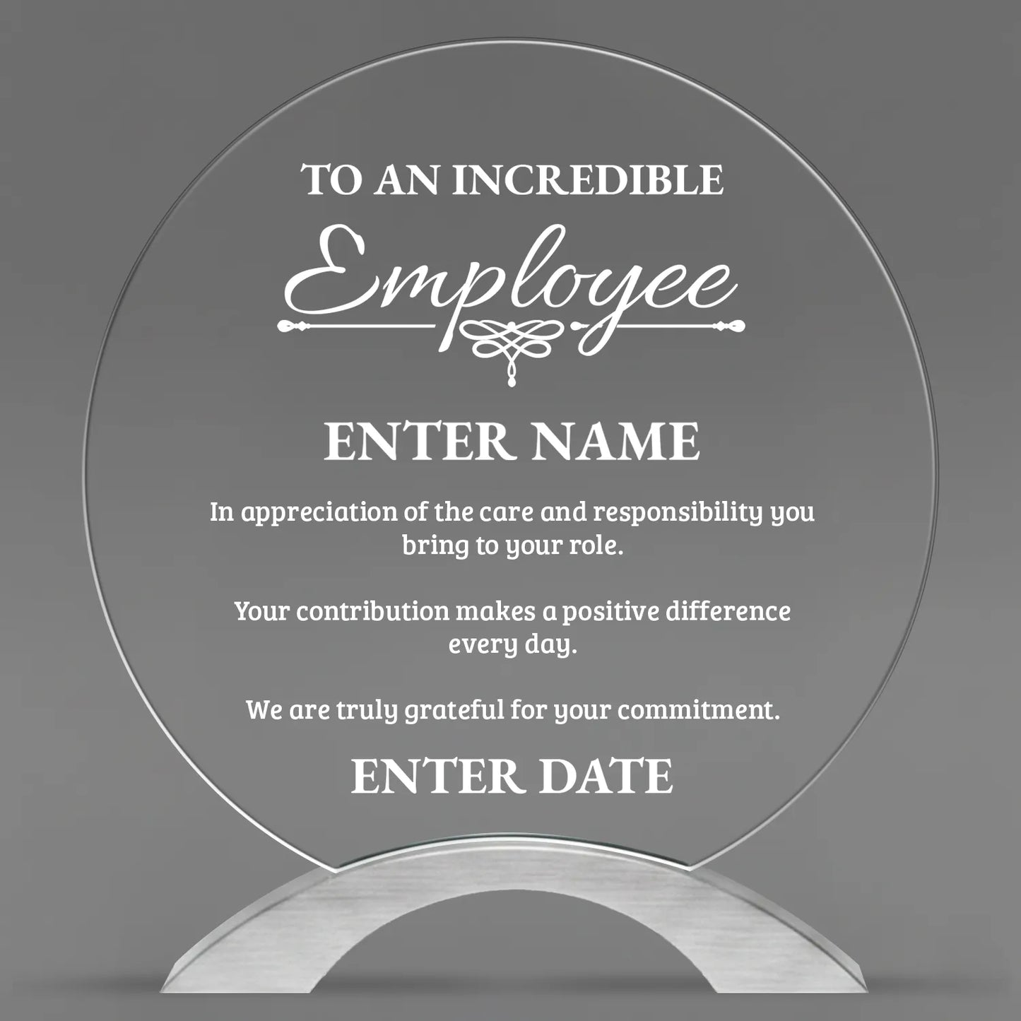 Employee Appreciation Awards - Round Cosmic Acrylic Awards - Personalize Online – Choose From 5 Designs