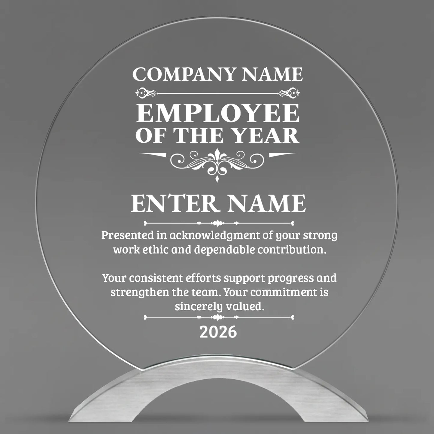 Employee Appreciation Awards - Round Cosmic Acrylic Awards - Personalize Online – Choose From 5 Designs