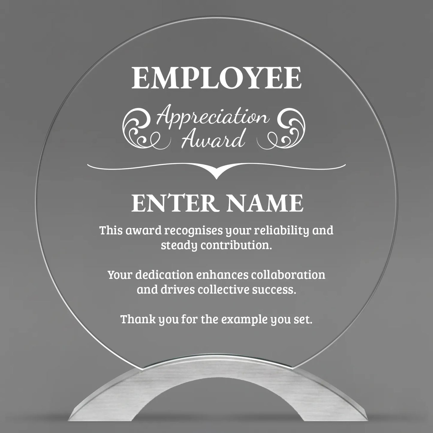 Employee Appreciation Awards - Round Cosmic Acrylic Awards - Personalize Online – Choose From 5 Designs