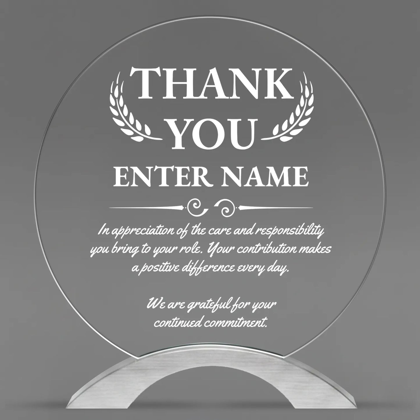 Thank You Awards - Round Cosmic Acrylic Awards - Personalize Online – Choose From 5 Designs