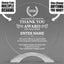 Thank You Awards - Round Cosmic Acrylic Awards - Personalize Online – Choose From 5 Designs