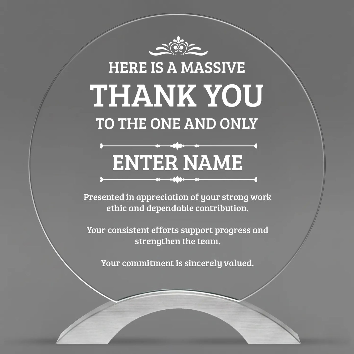 Thank You Awards - Round Cosmic Acrylic Awards - Personalize Online – Choose From 5 Designs