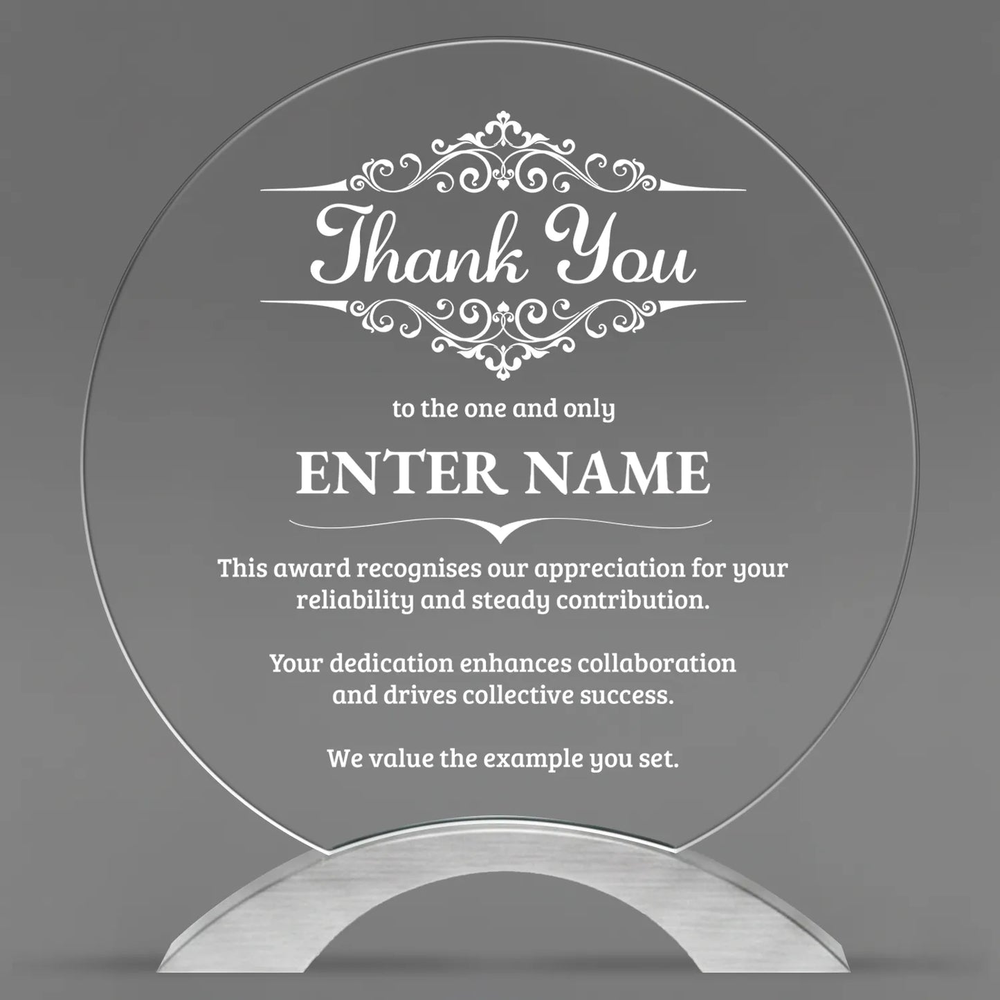 Thank You Awards - Round Cosmic Acrylic Awards - Personalize Online – Choose From 5 Designs