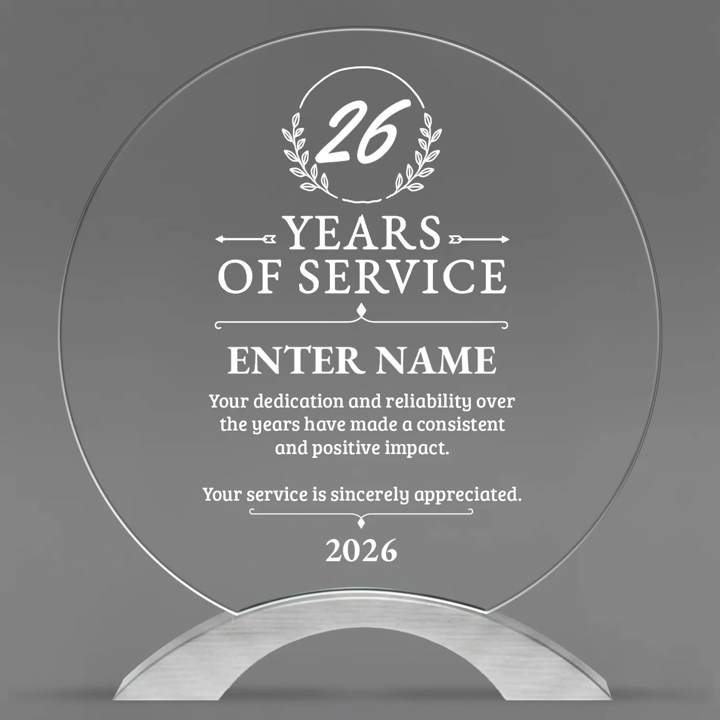 Long Service Awards - Round Cosmic Acrylic Awards - Personalize Online – Choose From 5 Designs