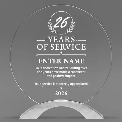 Long Service Awards - Round Cosmic Acrylic Awards - Personalize Online – Choose From 5 Designs