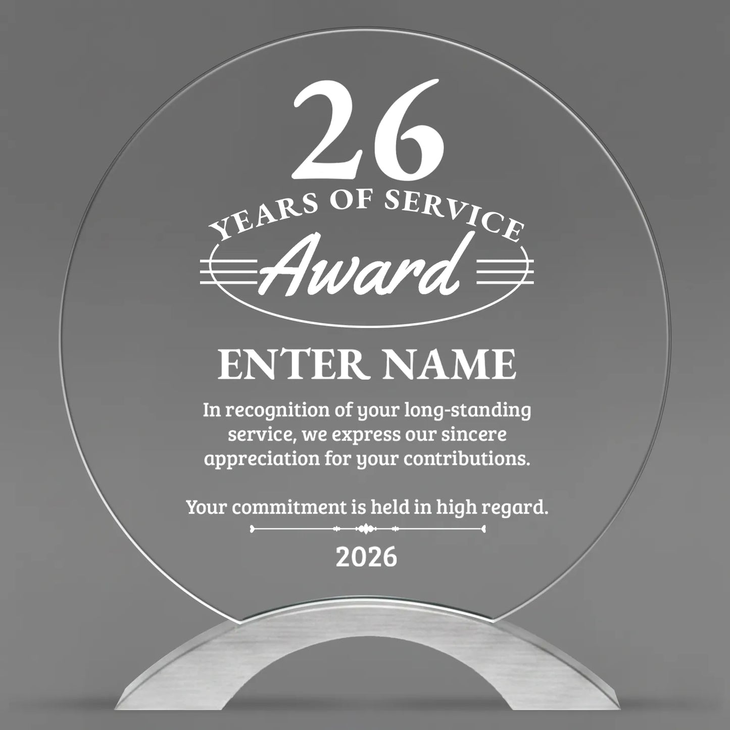 Long Service Awards - Round Cosmic Acrylic Awards - Personalize Online – Choose From 5 Designs