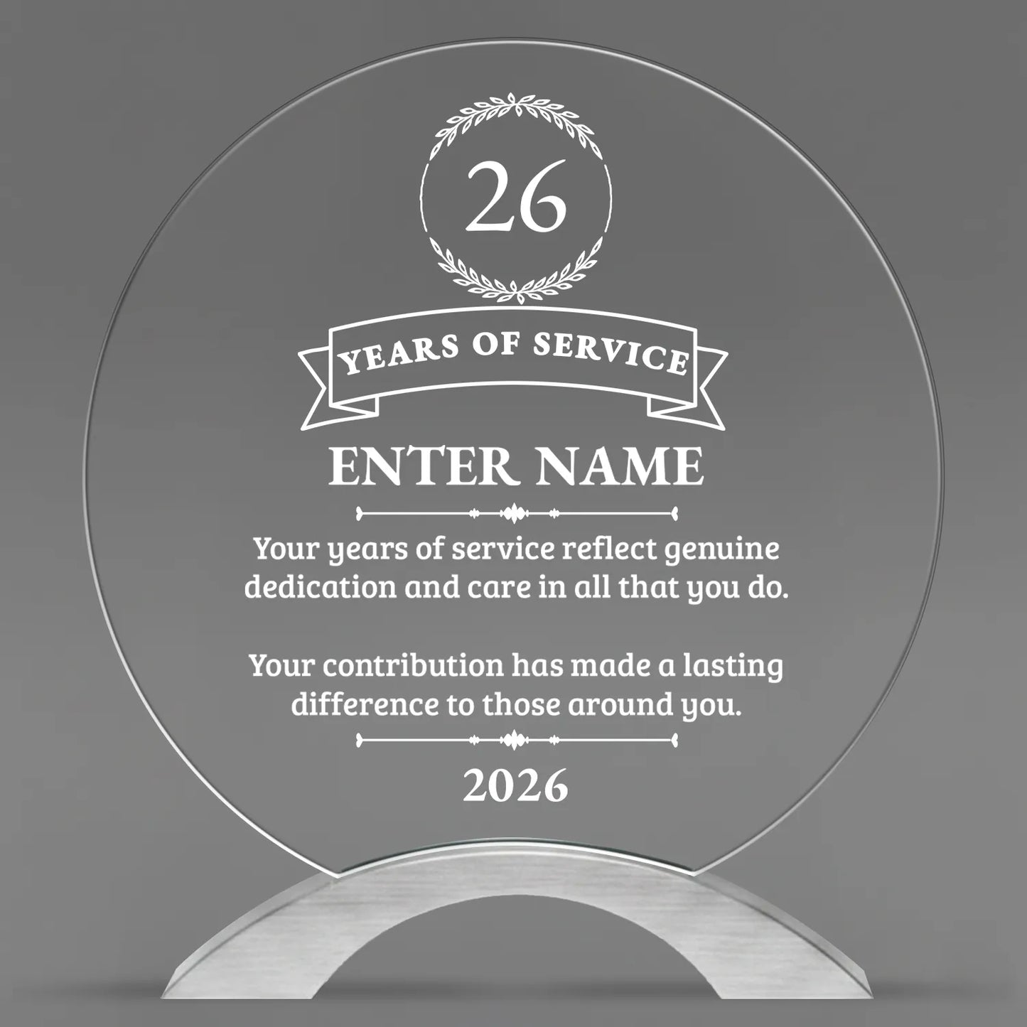 Long Service Awards - Round Cosmic Acrylic Awards - Personalize Online – Choose From 5 Designs