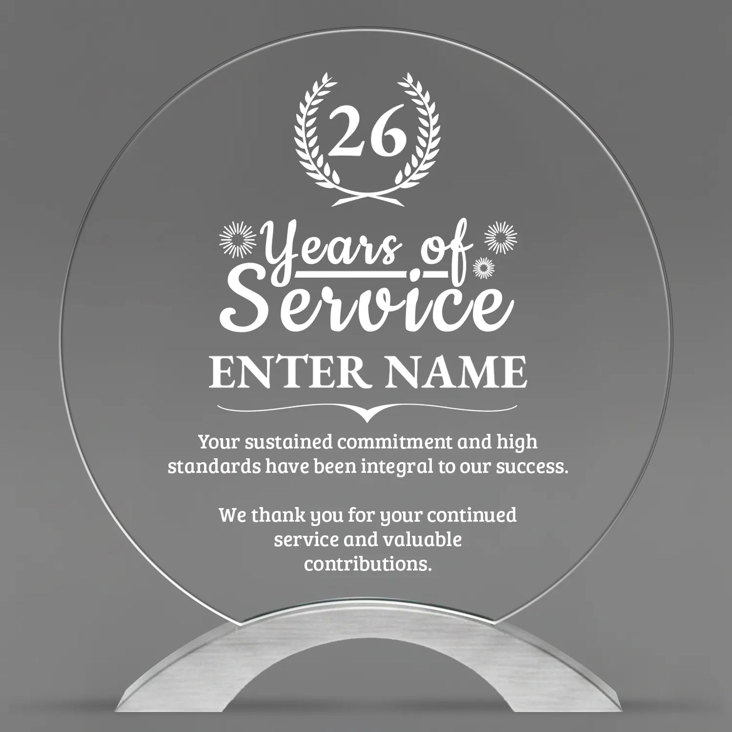 Long Service Awards - Round Cosmic Acrylic Awards - Personalize Online – Choose From 5 Designs