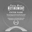Retirement Awards - Round Cosmic Acrylic Awards - Personalize Online – Choose From 5 Designs