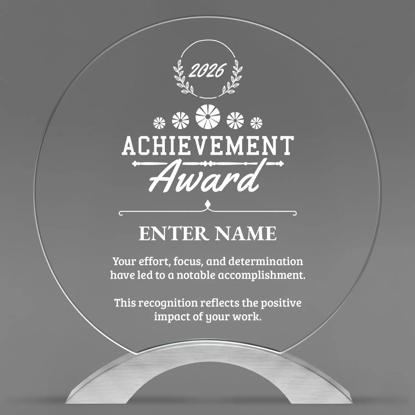 Achievement Awards - Round Cosmic Acrylic Awards - Personalize Online – Choose From 5 Designs