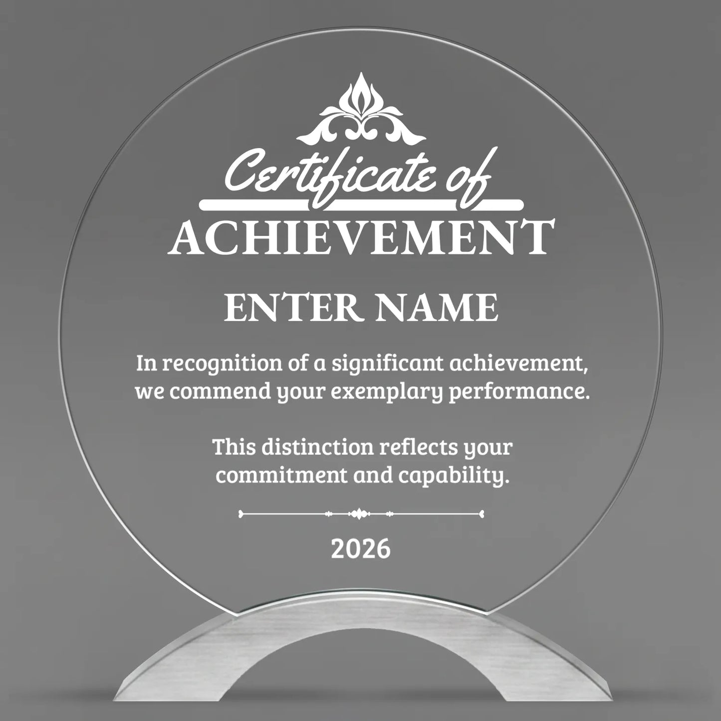 Achievement Awards - Round Cosmic Acrylic Awards - Personalize Online – Choose From 5 Designs