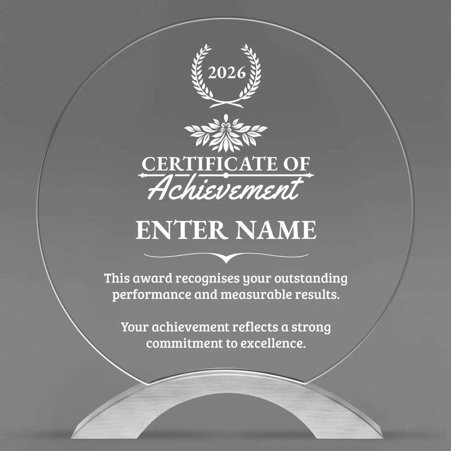 Achievement Awards - Round Cosmic Acrylic Awards - Personalize Online – Choose From 5 Designs