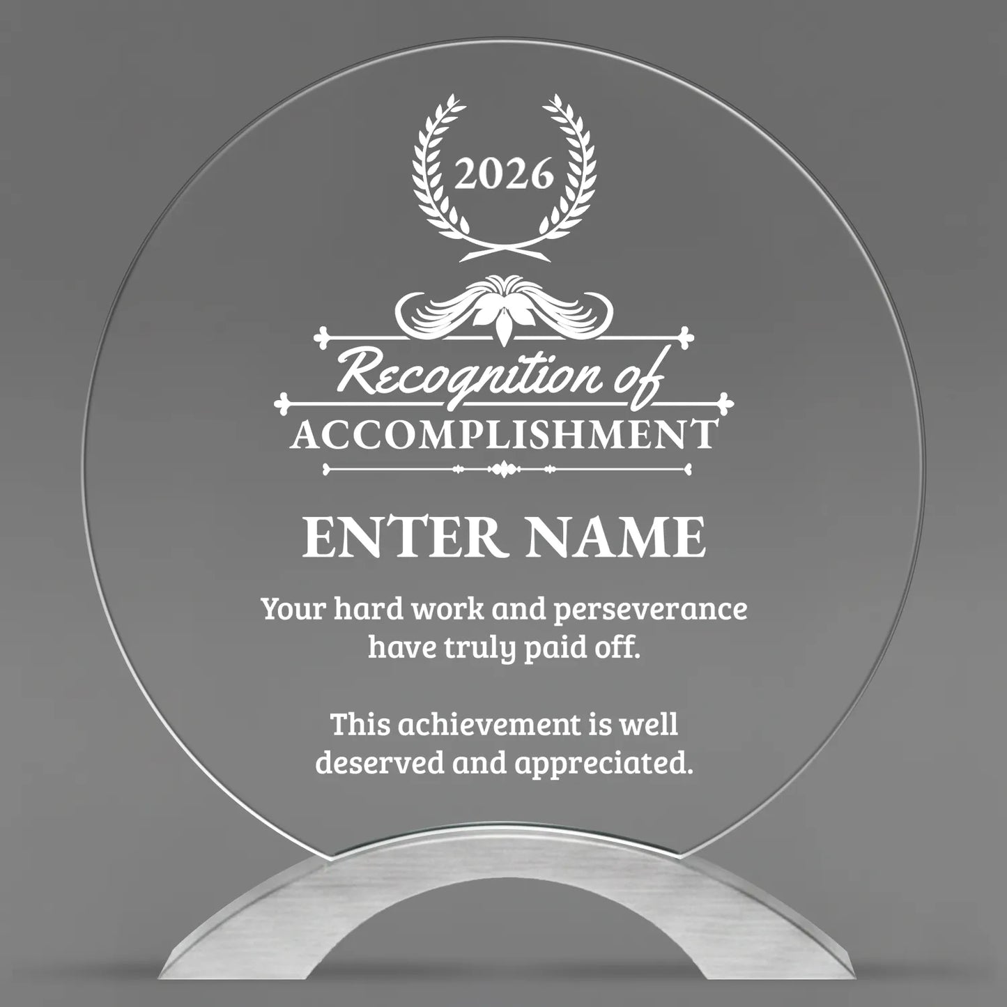 Achievement Awards - Round Cosmic Acrylic Awards - Personalize Online – Choose From 5 Designs