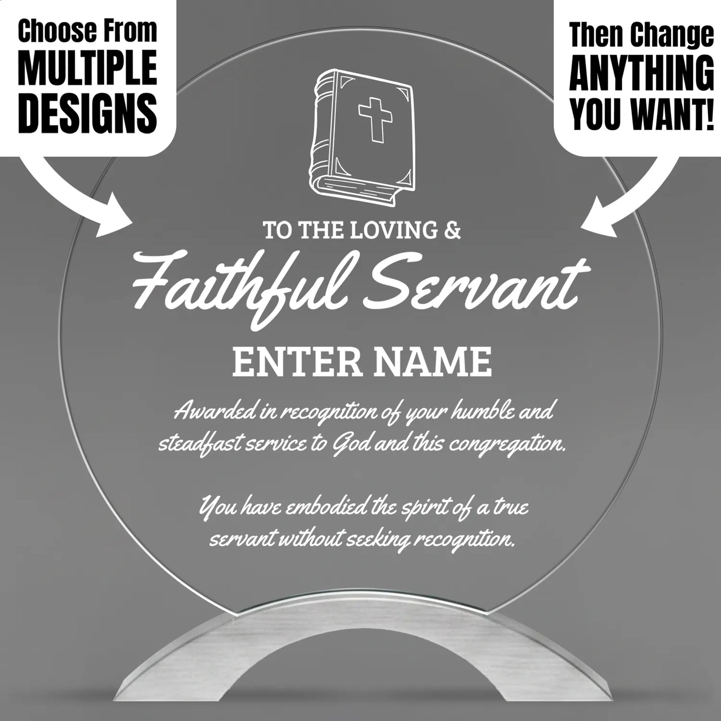 Church Awards - Round Cosmic Acrylic Awards - Personalize Online – Choose From 5 Designs
