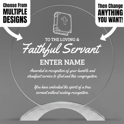 Church Awards - Round Cosmic Acrylic Awards - Personalize Online – Choose From 5 Designs
