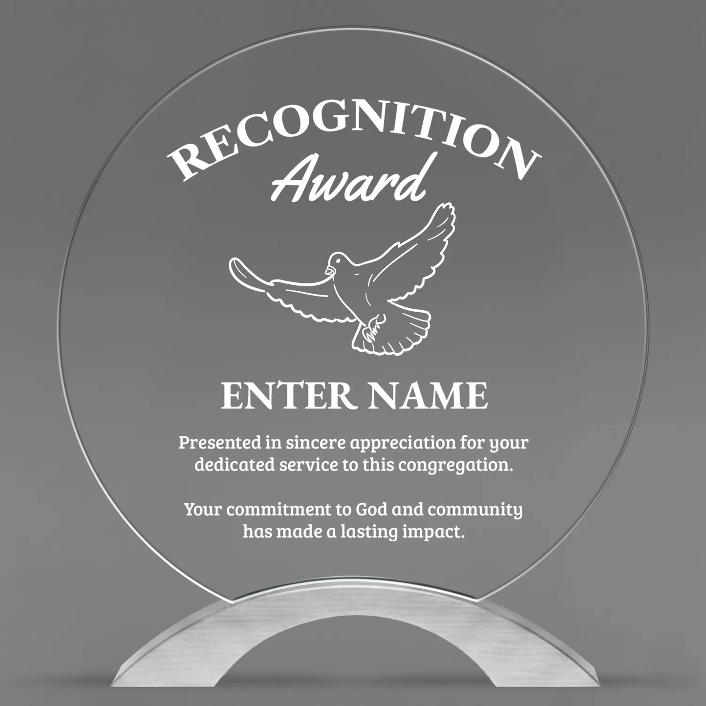 Church Awards - Round Cosmic Acrylic Awards - Personalize Online – Choose From 5 Designs