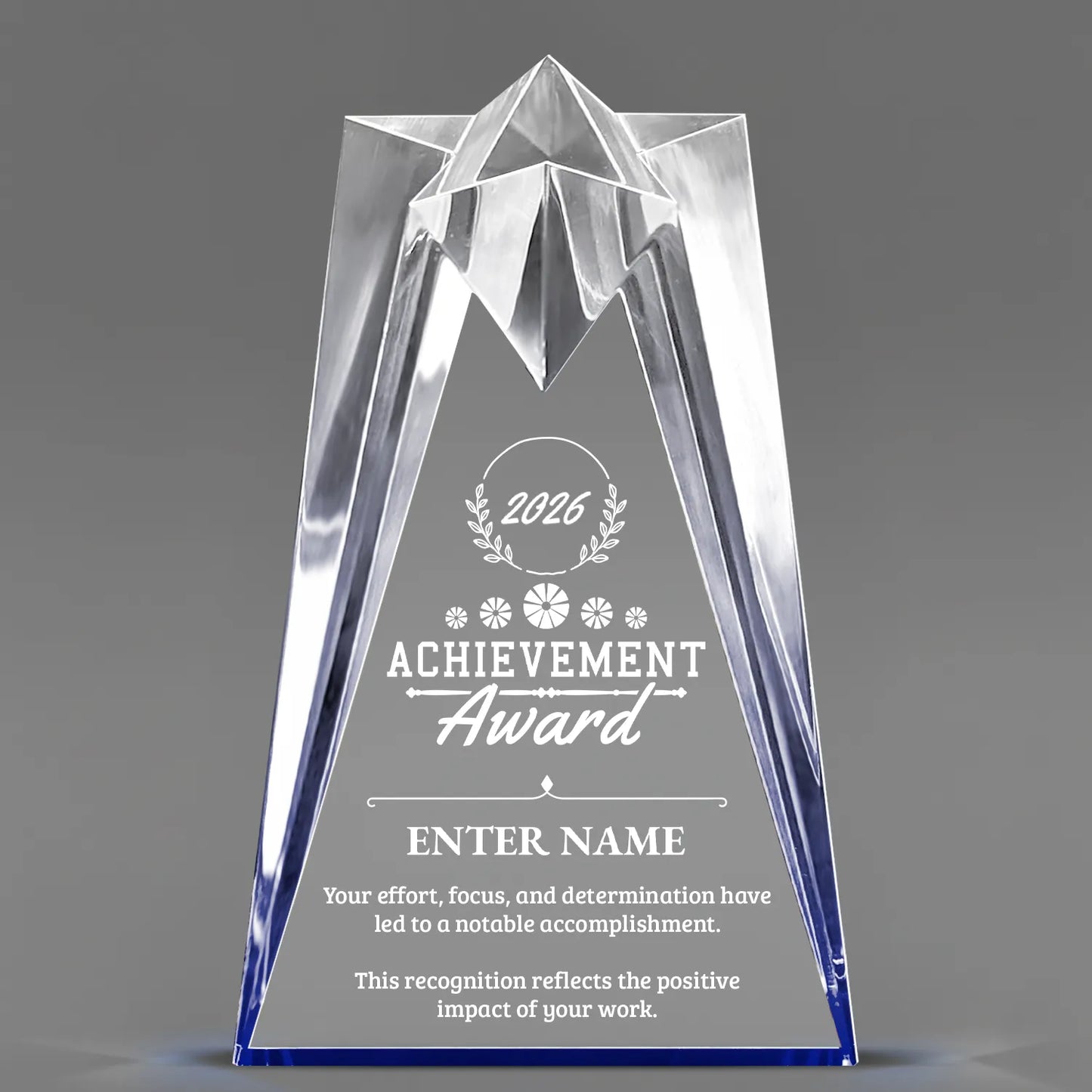 Achievement Awards - Blue Sculpted Star Acrylic Awards - Personalize Online – Choose From 5 Designs