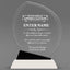 Appreciation Awards - Crystal Oblong Awards with Black Accent - Personalize Online – Choose From 5 Designs
