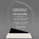 Appreciation Awards - Crystal Oblong Awards with Black Accent - Personalize Online – Choose From 5 Designs