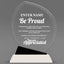 Appreciation Awards - Crystal Oblong Awards with Black Accent - Personalize Online – Choose From 5 Designs