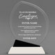 Employee Appreciation Awards - Crystal Oblong Awards with Black Accent - Personalize Online – Choose From 5 Designs