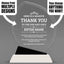 Thank You Awards - Crystal Oblong Awards with Black Accent - Personalize Online – Choose From 5 Designs