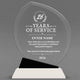 Long Service Awards - Crystal Oblong Awards with Black Accent - Personalize Online – Choose From 5 Designs