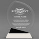 Retirement Awards - Crystal Oblong Awards with Black Accent - Personalize Online – Choose From 5 Designs