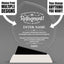 Retirement Awards - Crystal Oblong Awards with Black Accent - Personalize Online – Choose From 5 Designs