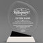 Retirement Awards - Crystal Oblong Awards with Black Accent - Personalize Online – Choose From 5 Designs