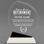 Retirement Awards - Crystal Oblong Awards with Black Accent - Personalize Online – Choose From 5 Designs