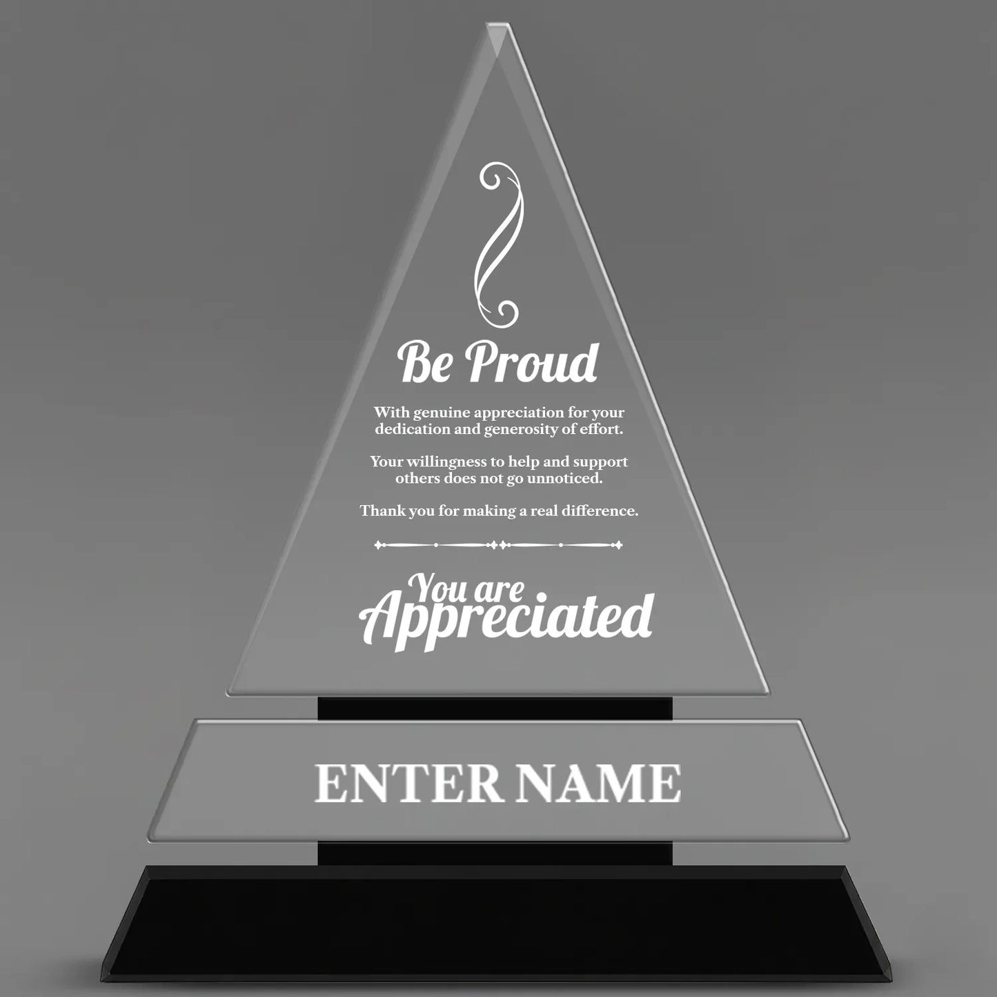 Appreciation Awards - Crystal Triangle Awards - Personalize Online – Choose From 5 Designs