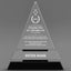 Thank You Awards - Crystal Triangle Awards - Personalize Online – Choose From 5 Designs