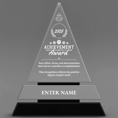 Achievement Awards - Crystal Triangle Awards - Personalize Online – Choose From 5 Designs