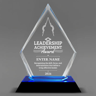 Leadership Awards - Blue Arrow Acrylic Awards - Personalize Online – Choose From 5 Designs