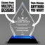 Leadership Awards - Blue Arrow Acrylic Awards - Personalize Online – Choose From 5 Designs