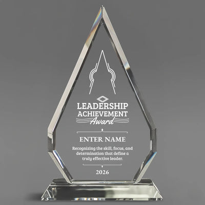 Leadership Awards - Optic Crystal Arrowhead Awards - Personalize Online – Choose From 5 Designs