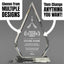 Leadership Awards - Optic Crystal Arrowhead Awards - Personalize Online – Choose From 5 Designs
