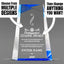 Leadership Awards - Blue Facet Wedge Acrylic Awards - Personalize Online – Choose From 5