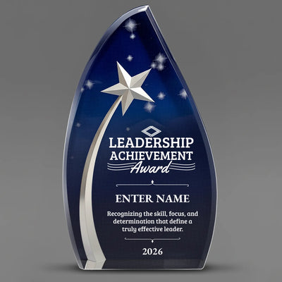 Leadership Awards - Acrylic Star Powered Awards - Personalize Online – Choose From 5 Designs