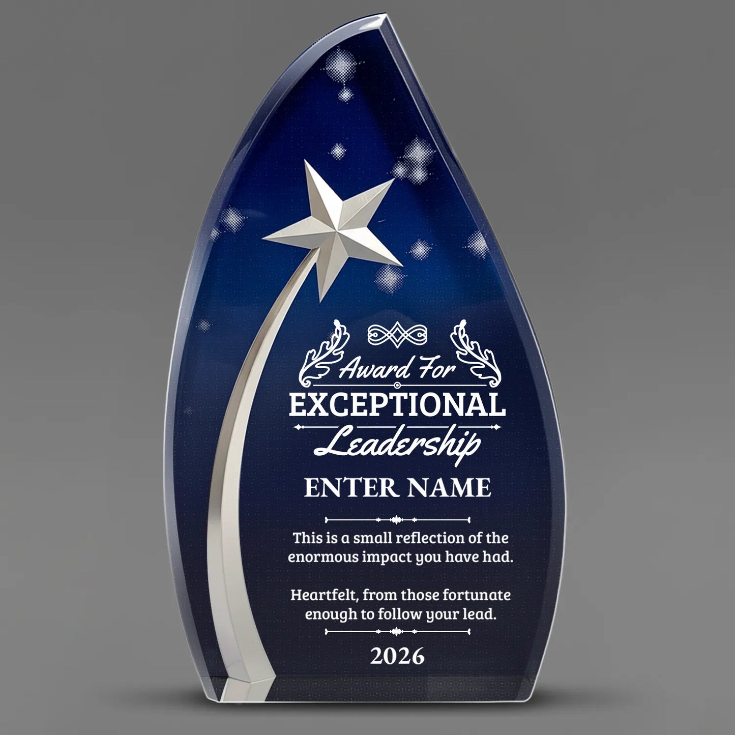 Leadership Awards - Acrylic Star Powered Awards - Personalize Online – Choose From 5 Designs