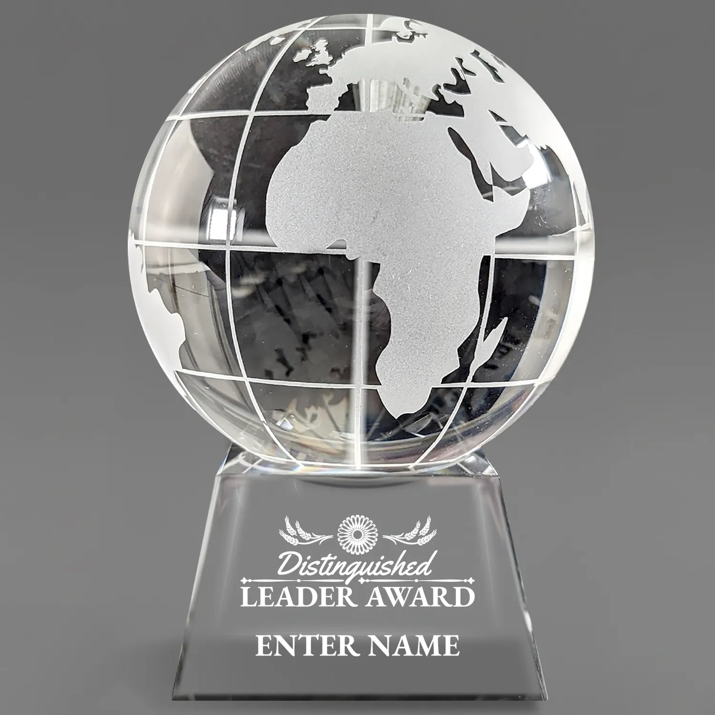 Leadership Awards - Optical Crystal Globe Awards - Personalize Online – Choose From 5 Designs