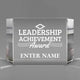 Leadership Awards - Clear Crystal Facet Block Awards - Personalize Online – Choose From 5 Designs
