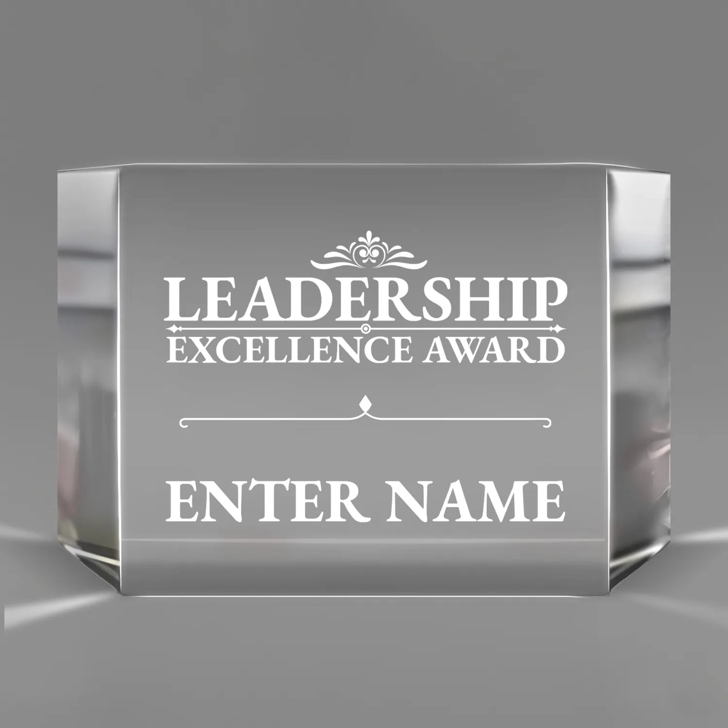 Leadership Awards - Clear Crystal Facet Block Awards - Personalize Online – Choose From 5 Designs